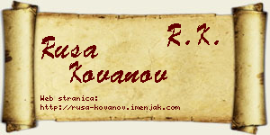 Rusa Kovanov vizit kartica